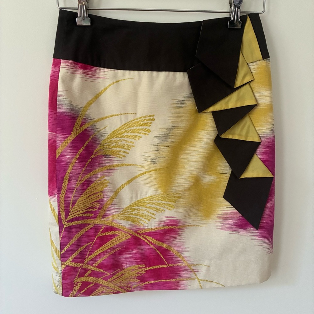 Floreat Anthropologie Ruffle Pencil Skirt Size 2